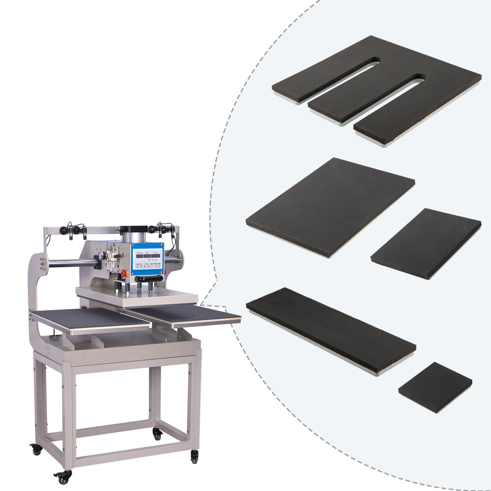 5 sets Interchangeable lower platen(13.78" x 15.75",11" x 15",8" x 10",6" x 20"and6" x 6").