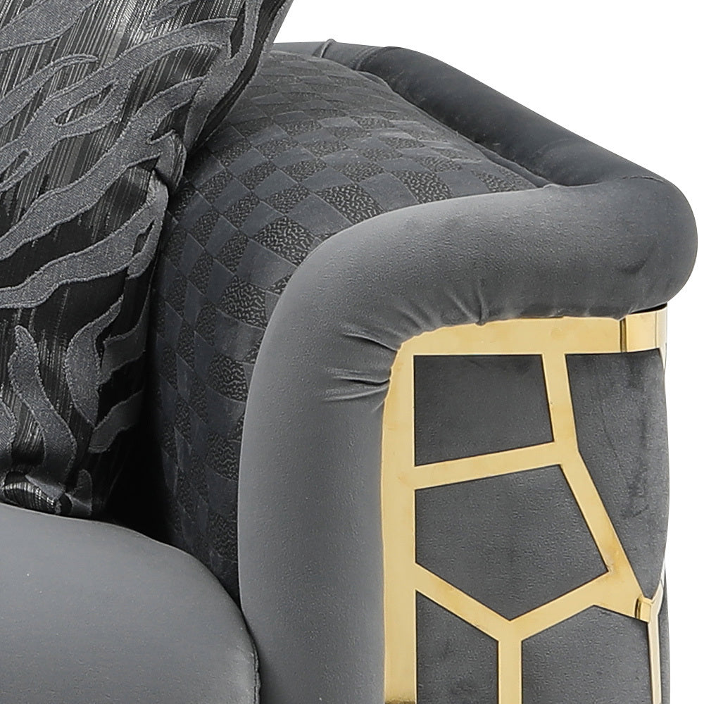 Talia G0990A-L Loveseat , DARK GRAY