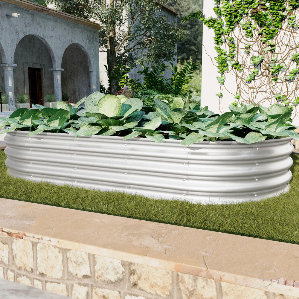 6x3x1ft Raised Garden Bed Kit, Galvanized Planter Raised Garden Beds for Outdoor for Vegetables,Flowers &Herbs, Heavy Duty, Rust-Resistant, Easy Assembly