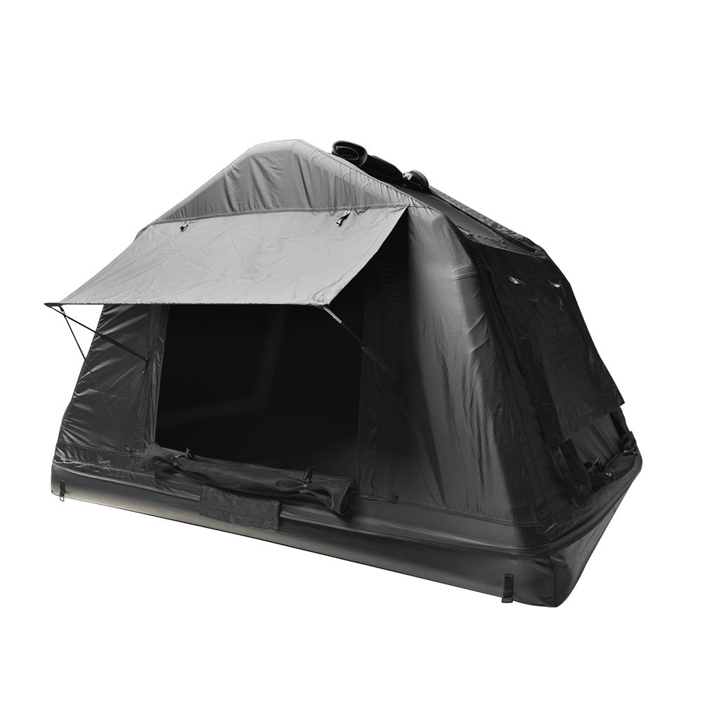 Foldable 2-3 People Amphibious Inflatable Car Roof Top Tent for camping Outdoor Glamping Camping Tent for SUV,Truck and Universal Auto Self-Driving Touring(Without Ladder, Black )