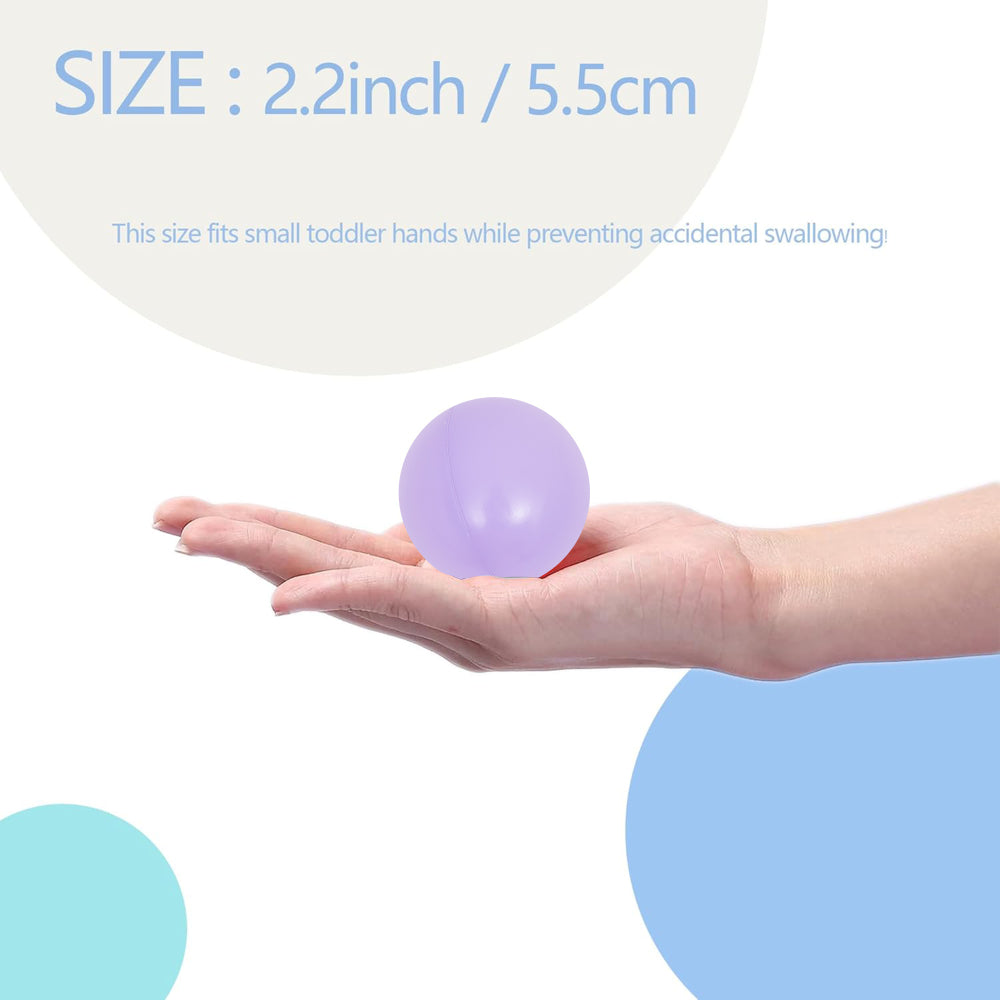 Ball Pit Balls 500 Count for Kids, Colorful Phthalate Free BPA Free Baby Toddler Play Balls for Kids Toddlers - Safe, Crushproof, Lightweight, Durable Spheres-Purple