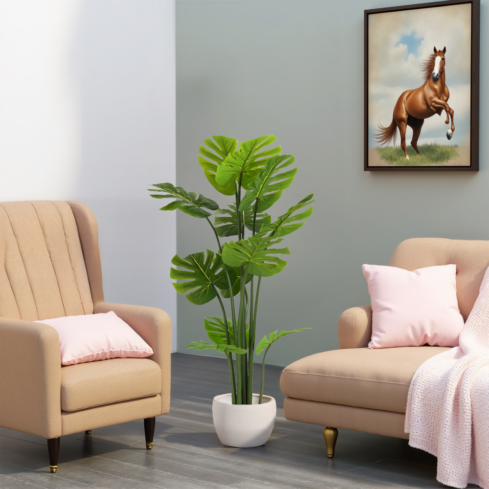 57" Artificial Monstera Deliciosa Plant with Pot