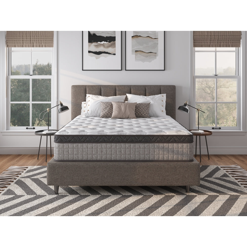 Twin Diamond Comfort Foam Encased 10" Hybrid Mattress – Medium Soft, Assembled in the USA, Gel memory Foam, Pressure Relief