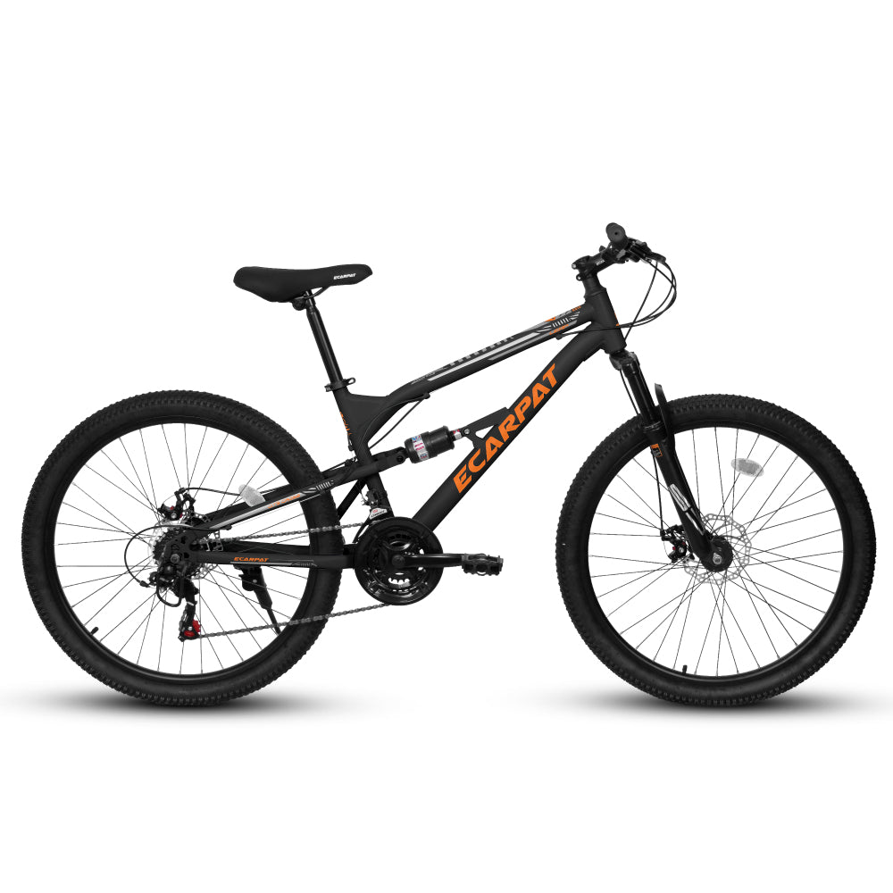 A26207 26 Inch Steel Frame Shock Fork Plus Shock Absorber 21-speed Unisex Mountain Bike