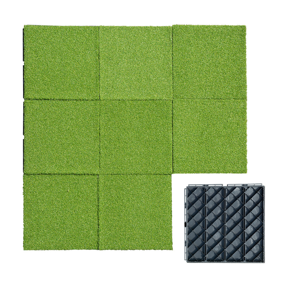 Patio Interlocking Deck Tiles, 12"x12" Square Composite Decking Tiles, Four Slat Plastic Outdoor Flooring Tile All Weather for Balcony Porch Backyard, (Brown, Pack of 36)