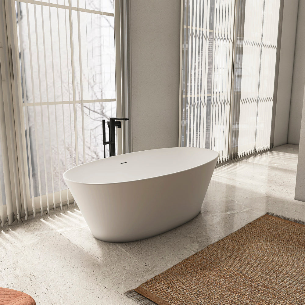 66.9 inch freestanding solid surface soaking bathtub for bathroom