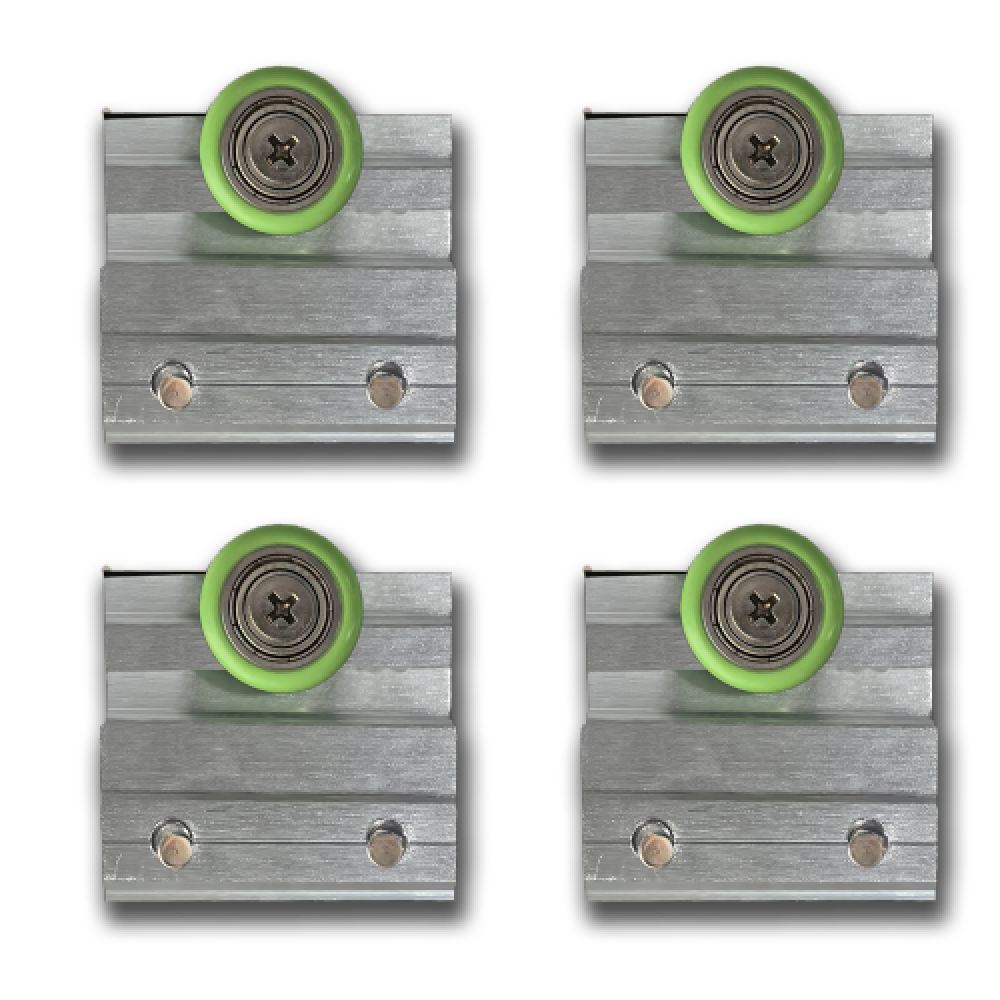 Shower Door Rollers Replacement Parts Only, 4 Pcs/Pack, Brushed Nickel 24D03PBNGJ