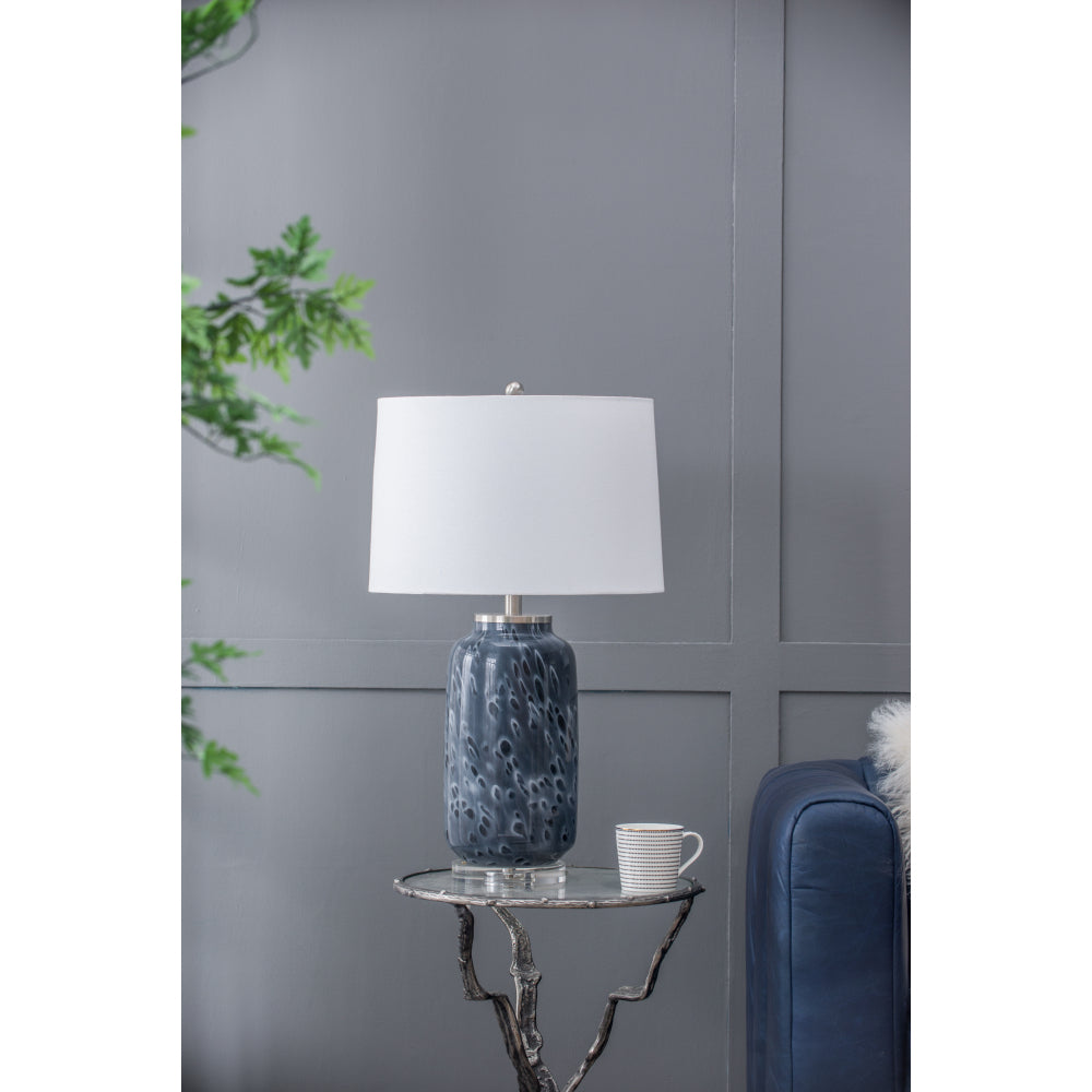 16x16x29.8" Gold and Black Table Lamp with Contemporary Disc Design