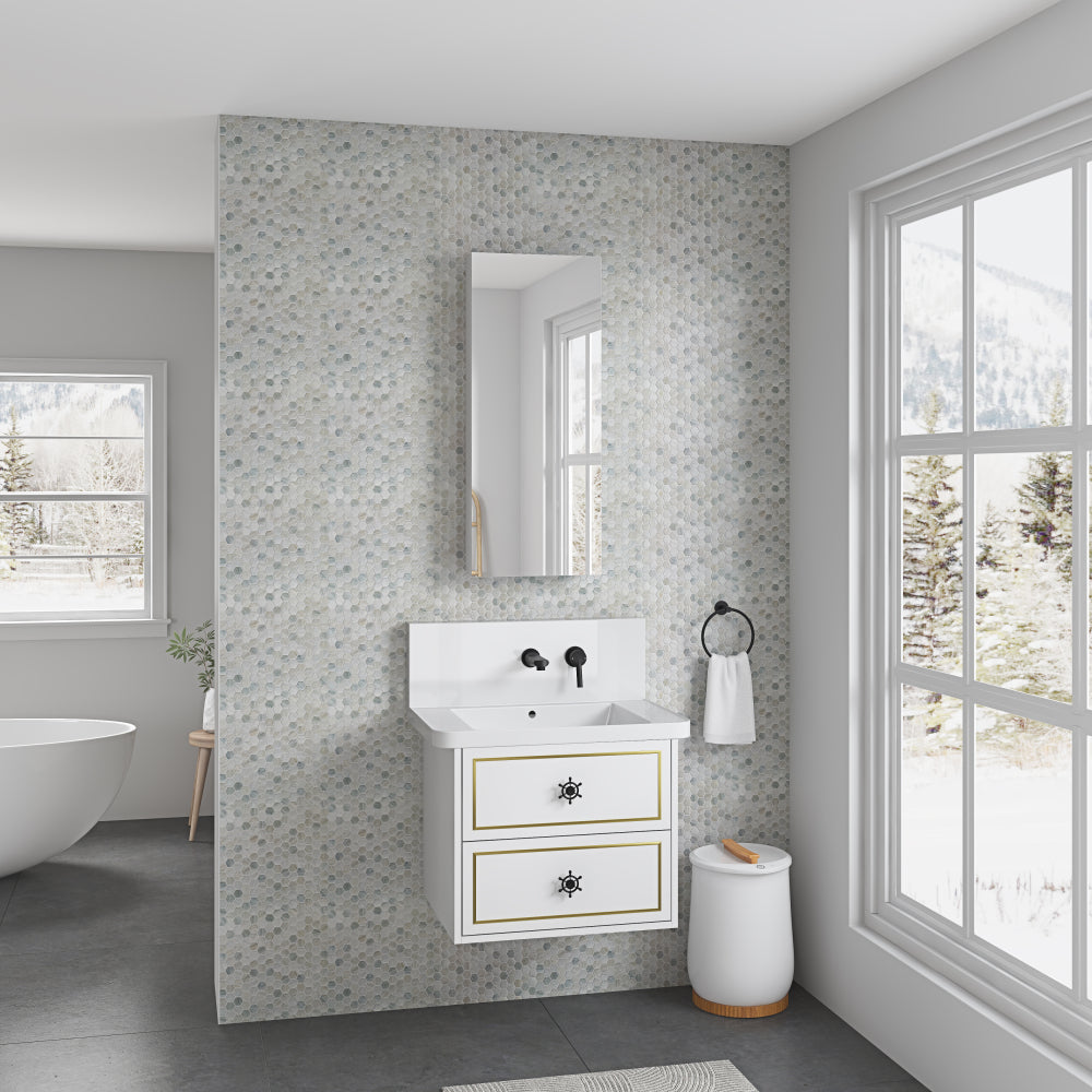 15'' W x 36'' H Surface Frameless Mirror Bathroom Medicine Cabinet, Right opening door