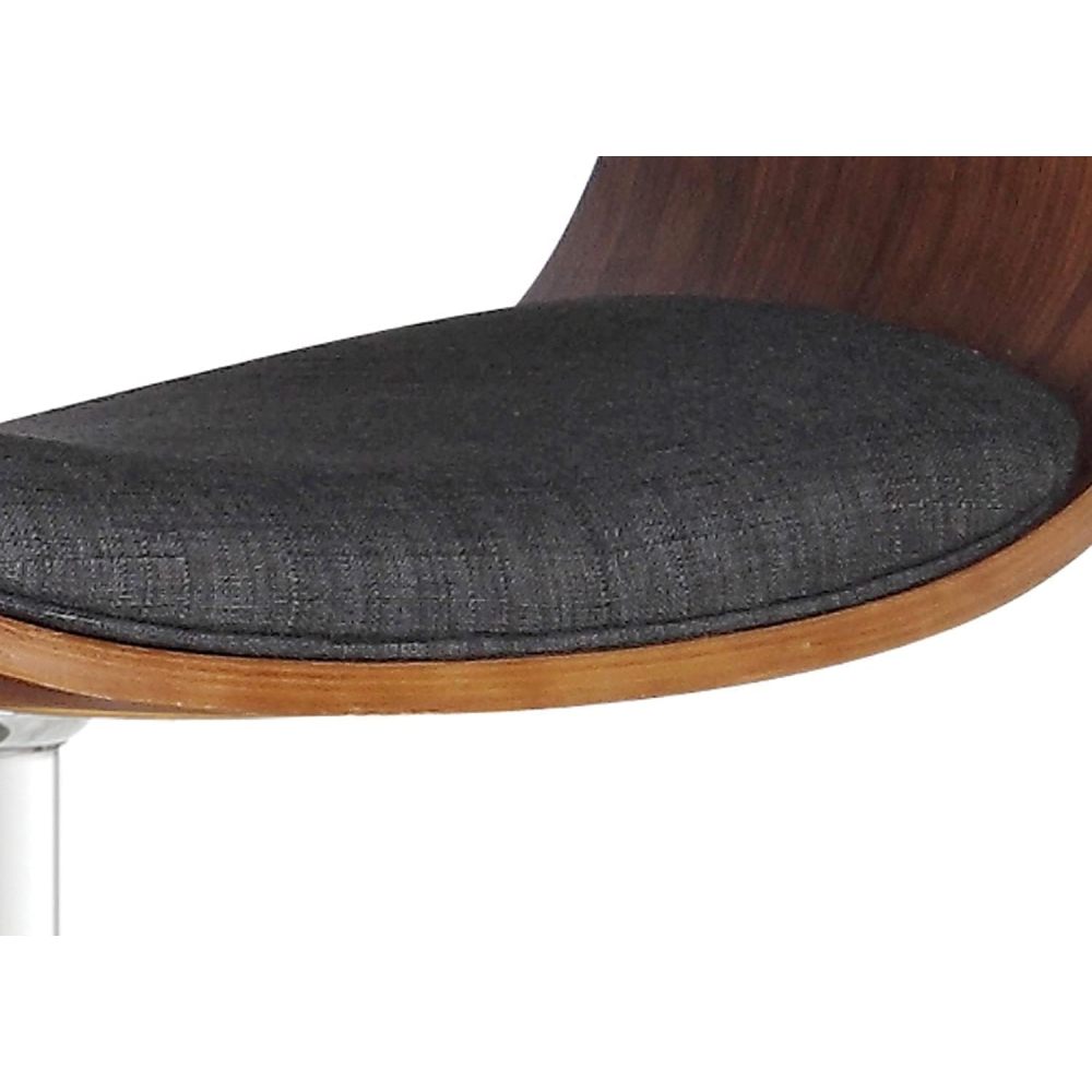 Weathered Oak Modern Swivel-Adjustable Barstool with Armrests