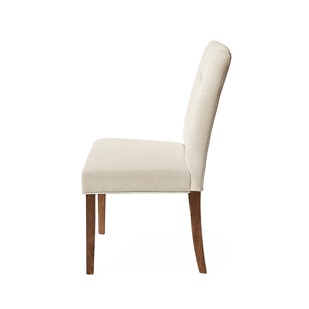 Dining Chairs Set of 2,  Upholstered Kitchen & Dining Room Chairs(Cream)