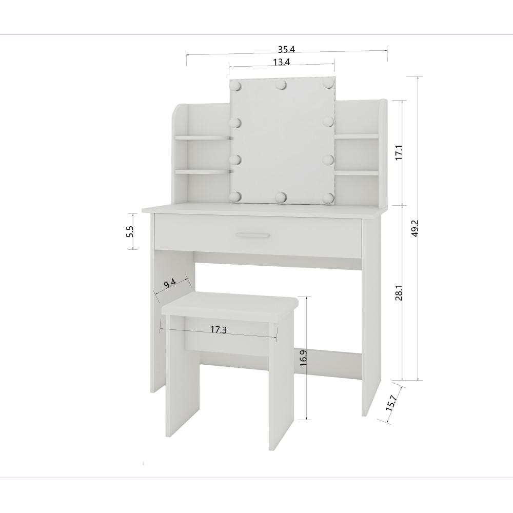 One drawer dresser table