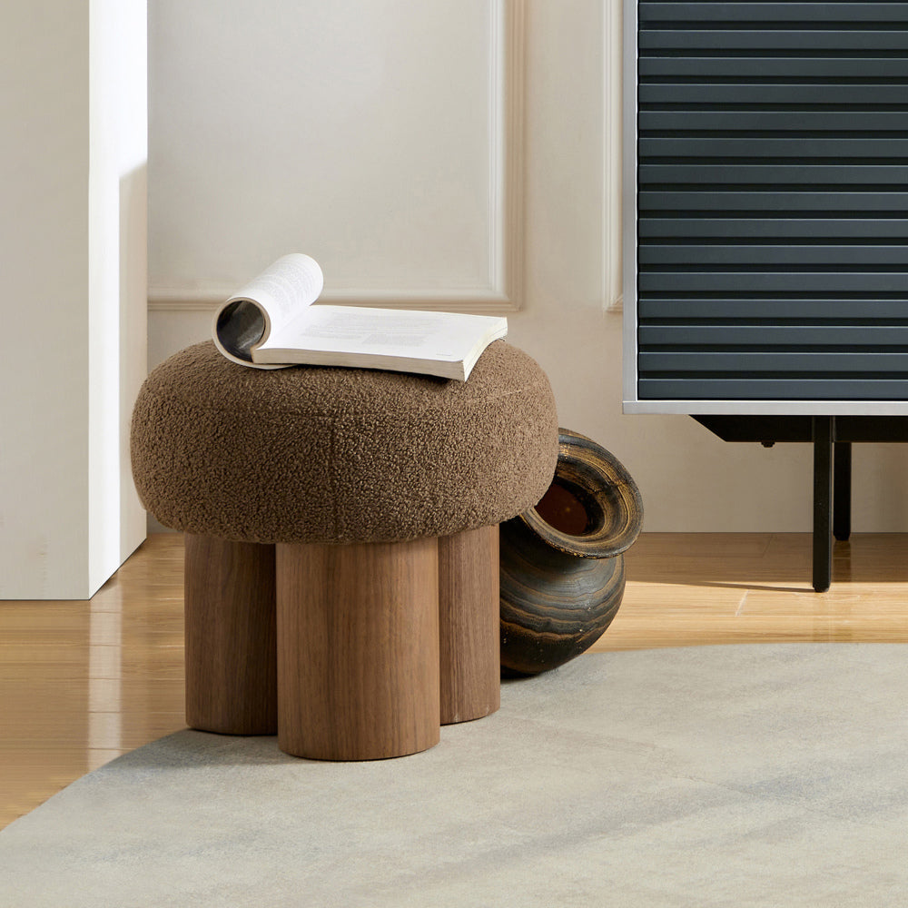 WKJ1Y Dark green snowman stool, seat body width 14.56 inches, round belly, playful cute, suitable for any space