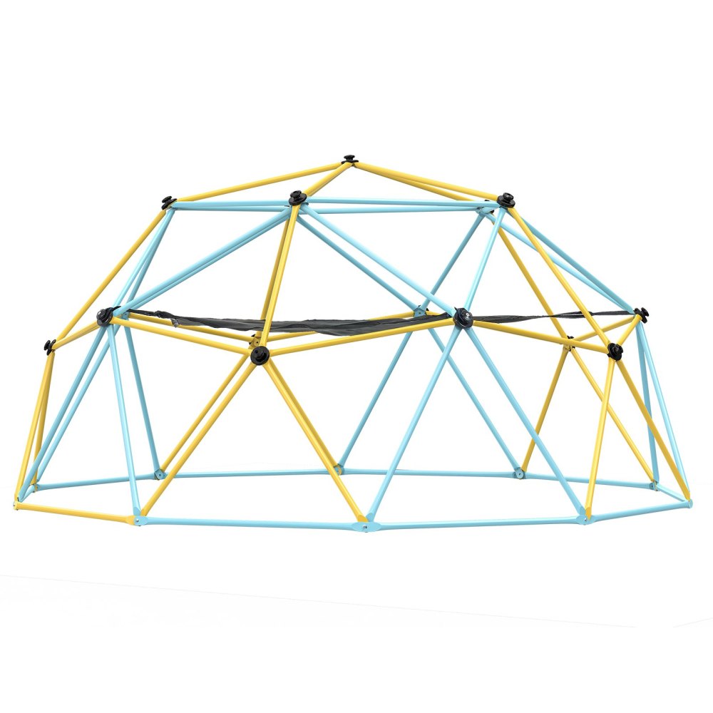 Climbing Dome, for Kids 3 to 10 Years Old,10FT Geometric Dome Climber with Hammock and Swing,  Jungle Gym Supports 750LBS and Easy Assembly, with Climbing Grip, Outdoor Backyard Play Equipment