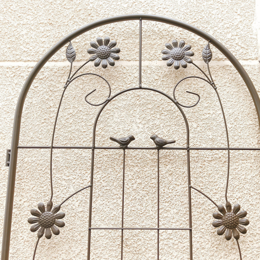 2 Pack Metal Garden Trellis 71" x 19.7" Rustproof Trellis for Climbing Plants Outdoor Flower Support Brown