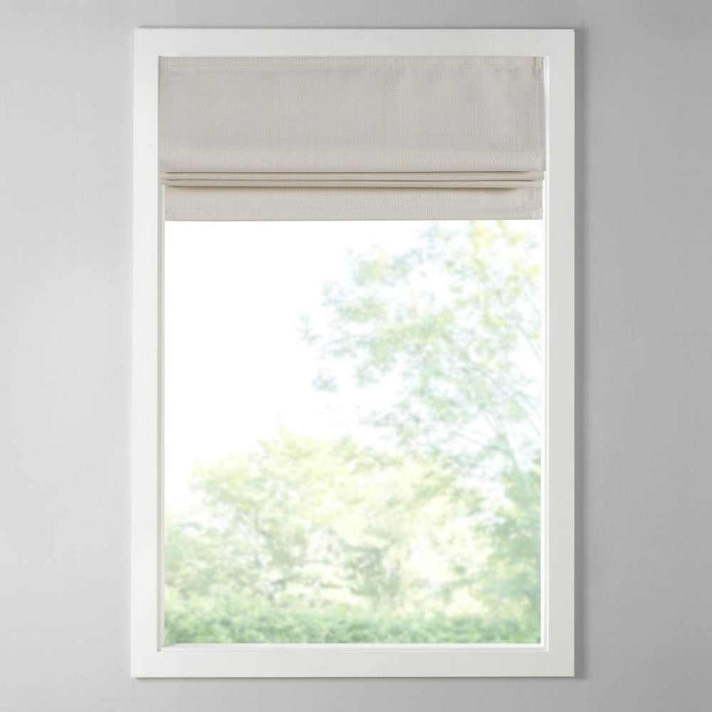 Basketweave Room Darkening Cordless Roman Shade
