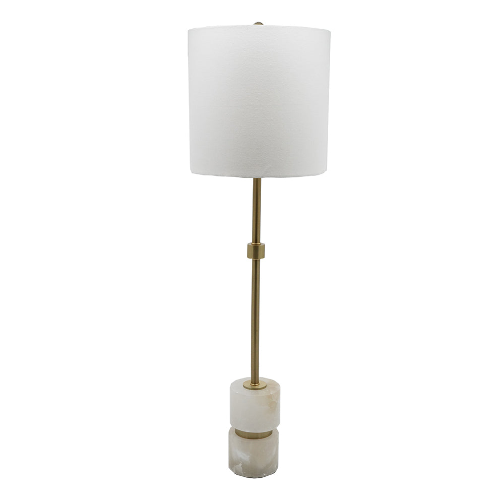 16x16x29.8" Gold and Black Table Lamp with Contemporary Disc Design