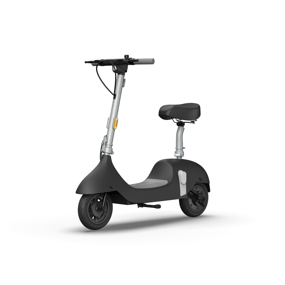 Electric Scooter with Foldable Seat w/35 Miles Operating Range & 15.5mph Max Speed - Black