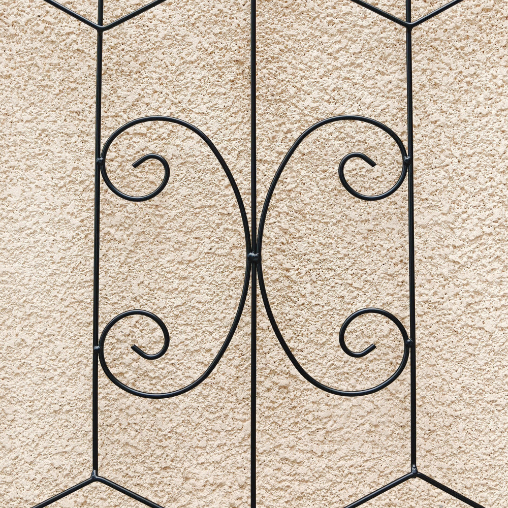 4 Pack Metal Garden Trellis 71" x 19.7" Rustproof Trellis for Climbing Plants Outdoor Flower Support Black