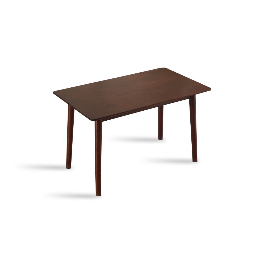 47-inch dining table Walnut color solid wood kitchen table Dining table suitable for small space kitchenette table modern home furniture