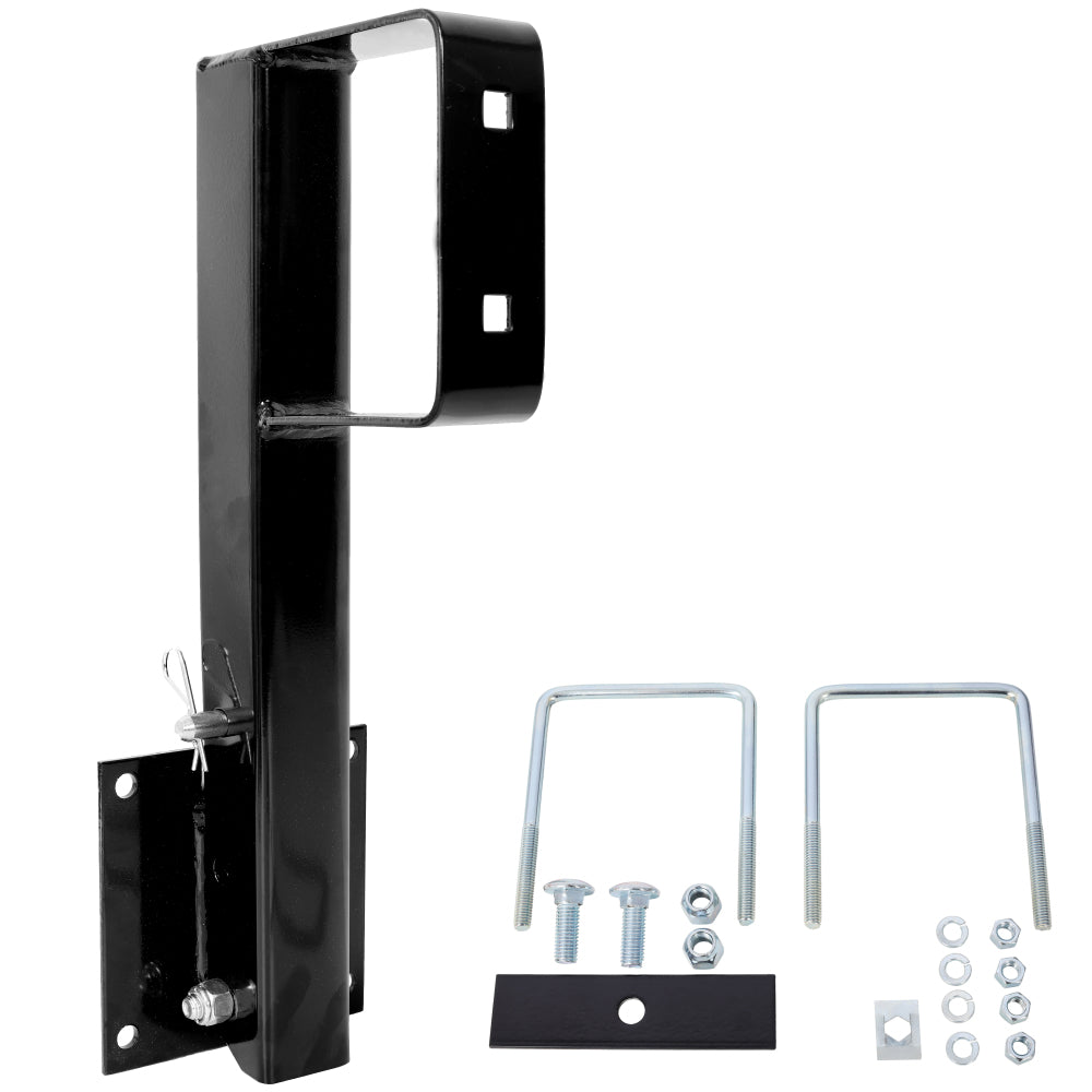 Folding Spare Tire Carrier for RV – Heavy Duty Trailer Spare Tire Mount For 4" Square Bumpers, Securely Mounting 15" and 16" spare tires