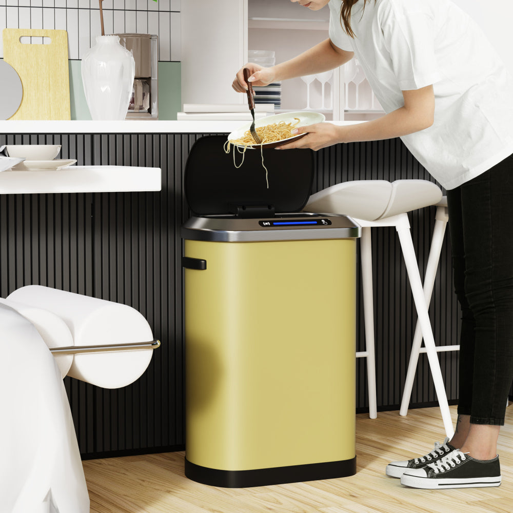 50L Smart automatic Trash Cans -  Full Intelligent Sensor  -yellow