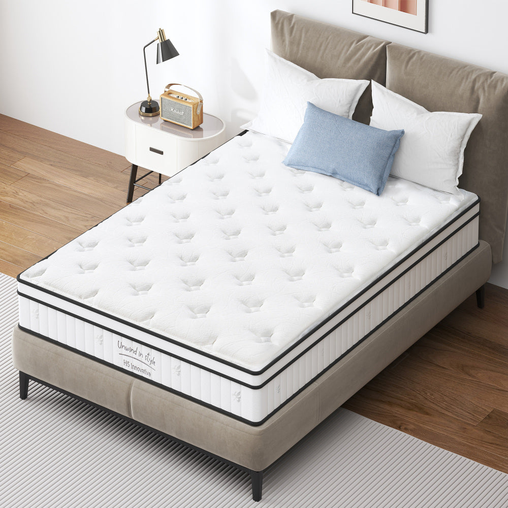Full Size Mattress,12 Inch Hybrid Mattress, Individually Pocketed Innerspring, Medium FirmFull