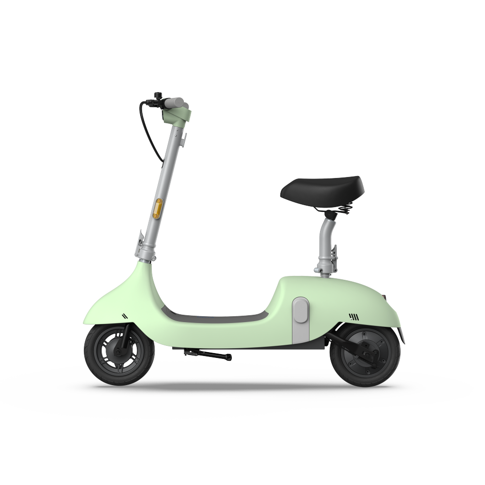 Electric Scooter with Foldable Seat w/35 Miles Operating Range & 15.5mph Max Speed - Green