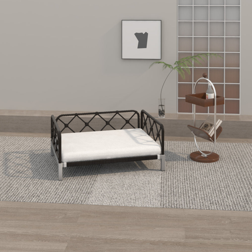 wicker pet bed Rattan Dog Sofa Bed outdoor indoor Water Resistant