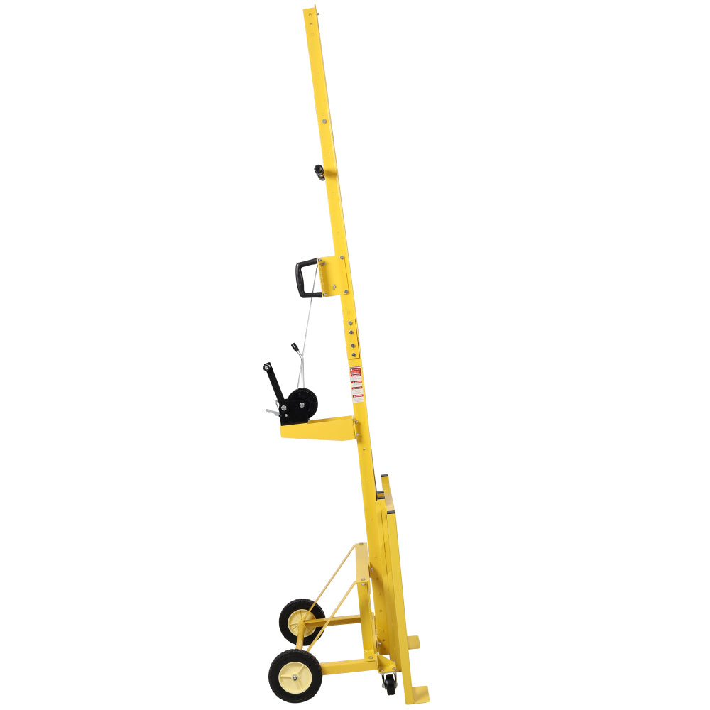 Drywall panel lift for walls, Load capacity 150LBS Heavy Duty Drywall Lifter, Use for drywall, OSB, plywood, insulation, cement board. Yellow Color