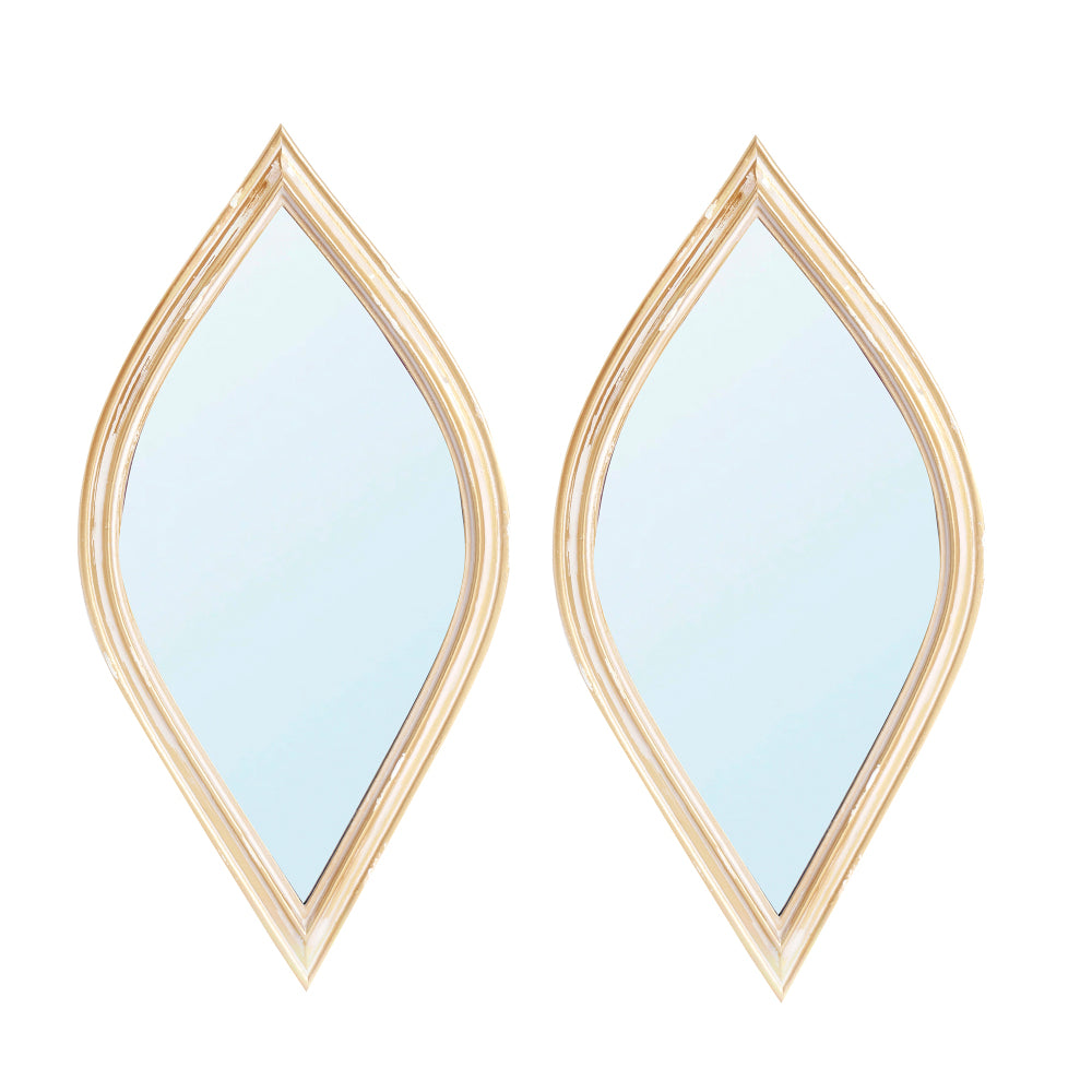 Harlan Hexagon Mirror, 2 Pieces Wall Accent, 11x10"