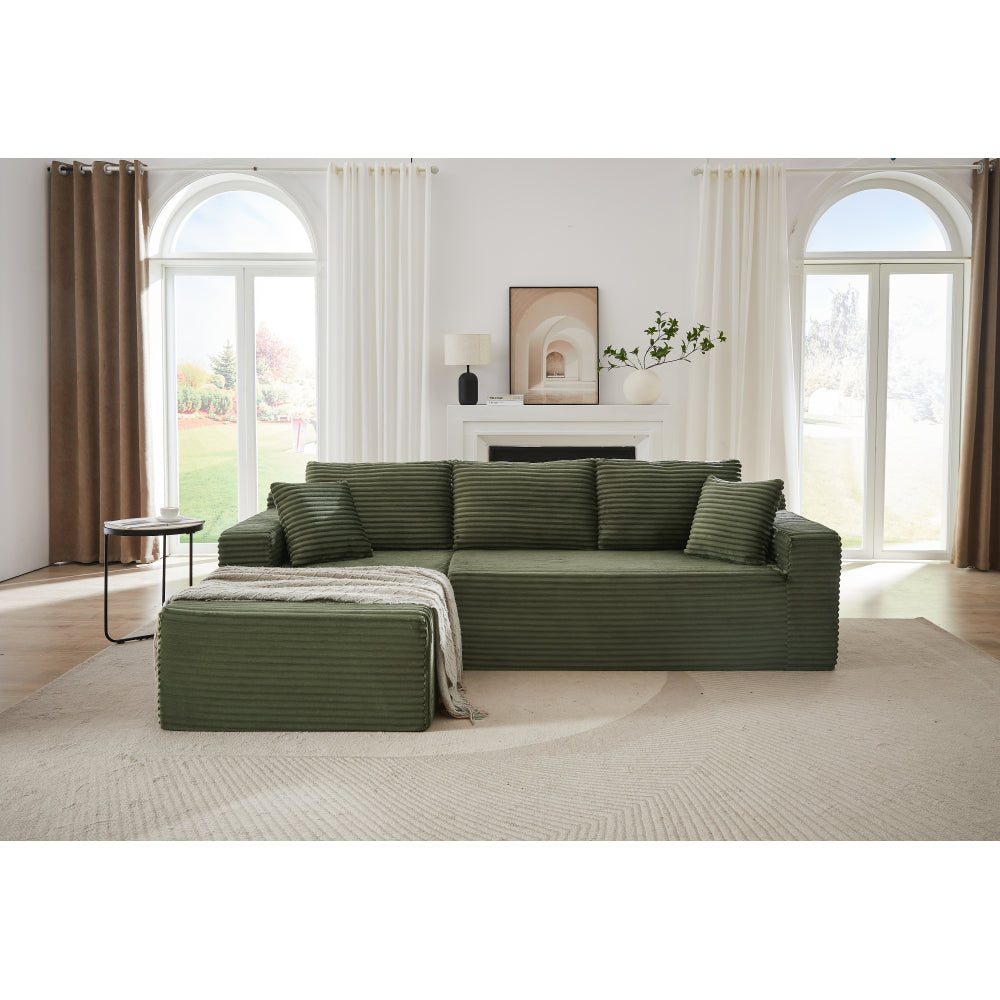L-Shaped Cloud Sectional Sofa with Deep Seat,No Assembly Required,Modular Couches Sleeper for Living Room,Bedroom,Apartment,Dark Grey