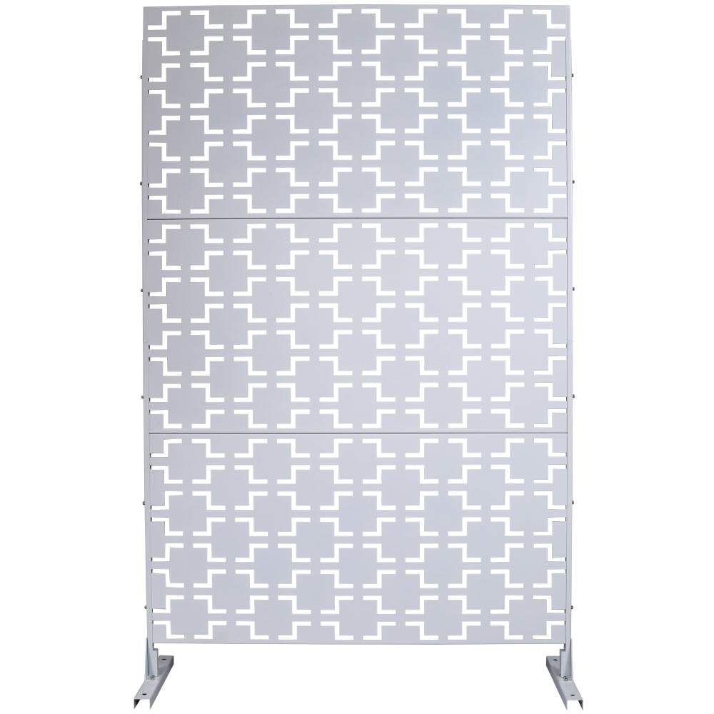 Outdoor & Indoor Privacy Screen Metal Privacy Screen 76" H×48" W, Freestanding Decorative Privacy Screen for Deck Balcony Patio, Privacy Fence Panels for Outside Lawn Garden PS105 RUSTY