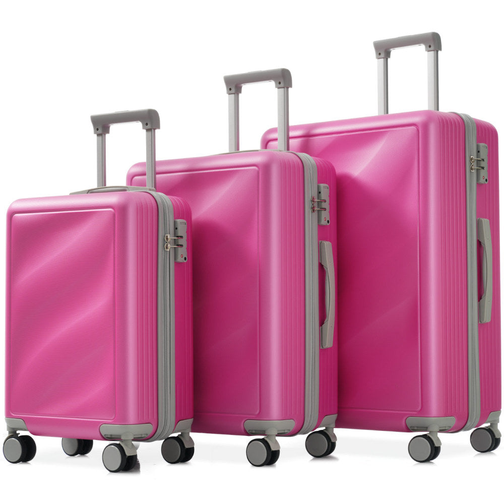 Luggage Set 3 Piece, Lightweight Durable ABS Suitcases with Spinner Wheels and TSA Lock, Carry-on & Checked Travel Luggage (20"/24"/28")