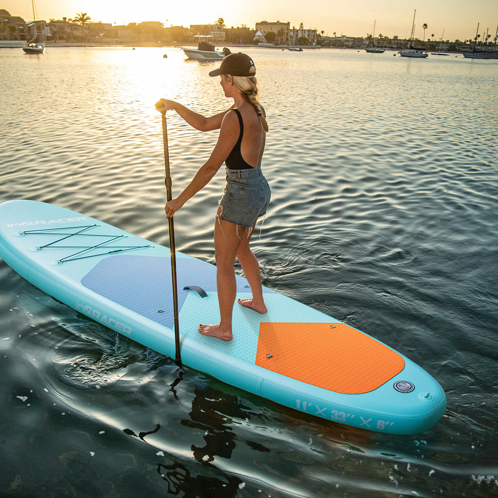 inQracer 11'/10'6" Inflatable Stand Up Paddle Board with Free Premium SUP Accessories & Backpack