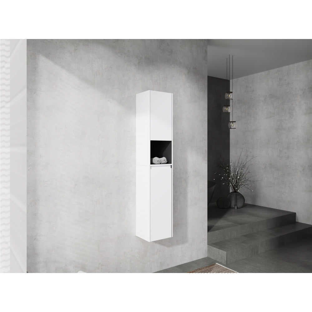 12" Bathroom Side Cabinet,Soft Close Doors,Float Mounting Design,(KD-Packing)