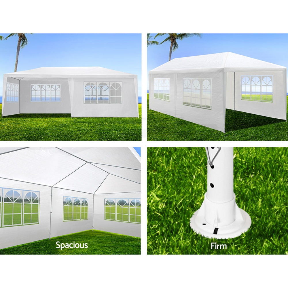 10x20' Outdoor Garden Gazebo Wedding Party Tent Canopy Marquee with 6 Removable  Sidewalls