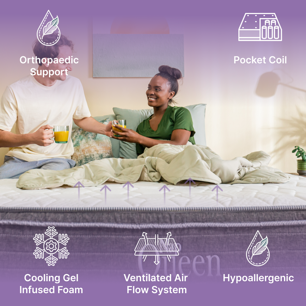 NapQueen Victoria 10 Inch Twin Cooling Gel Hybrid Mattress, CertiPUR-US Certified, Made in USA
