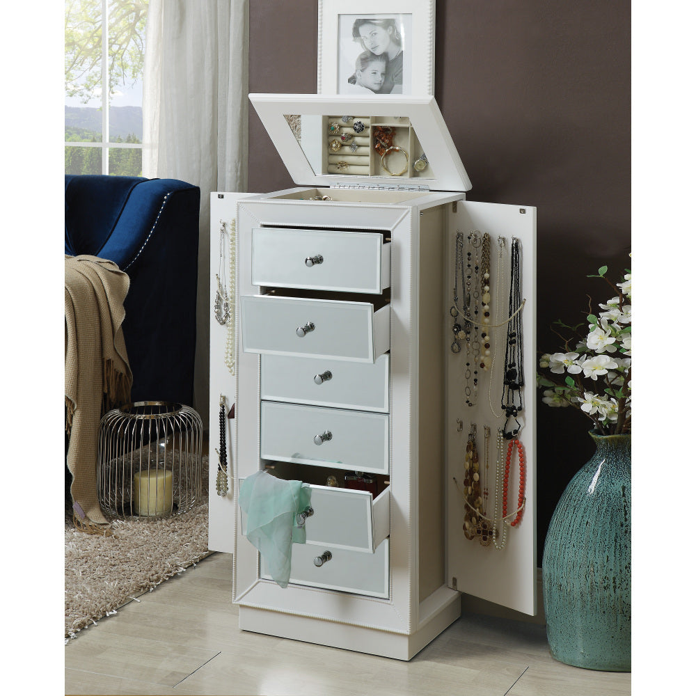 Talor White Finish Jewelry Armoire