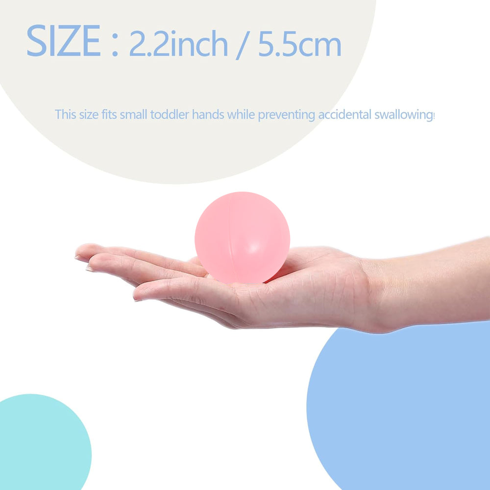 Ball Pit Balls 1000 Count for Kids, Colorful Phthalate Free BPA Free Baby Toddler Play Balls for Kids Toddlers - Safe, Crushproof, Lightweight, Durable Spheres-Pink