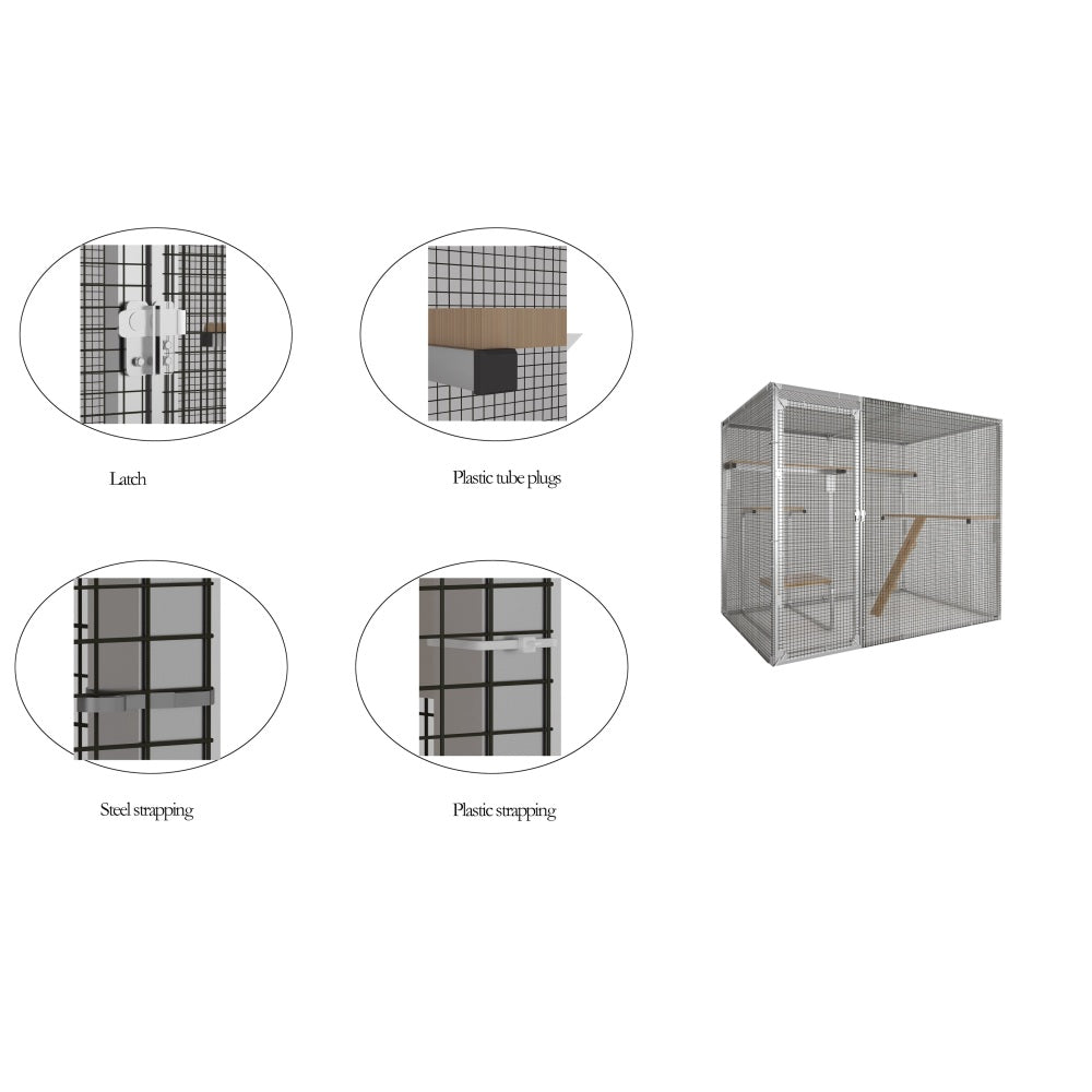 Cat House Large Catio,  Cat Cage Shelter Enclosure Playpen,7.8 ft ×4.9 ft