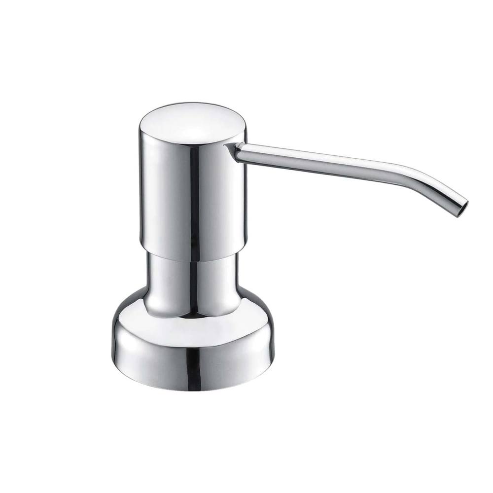 Brass Soap Dispenser Round Chrome Finish