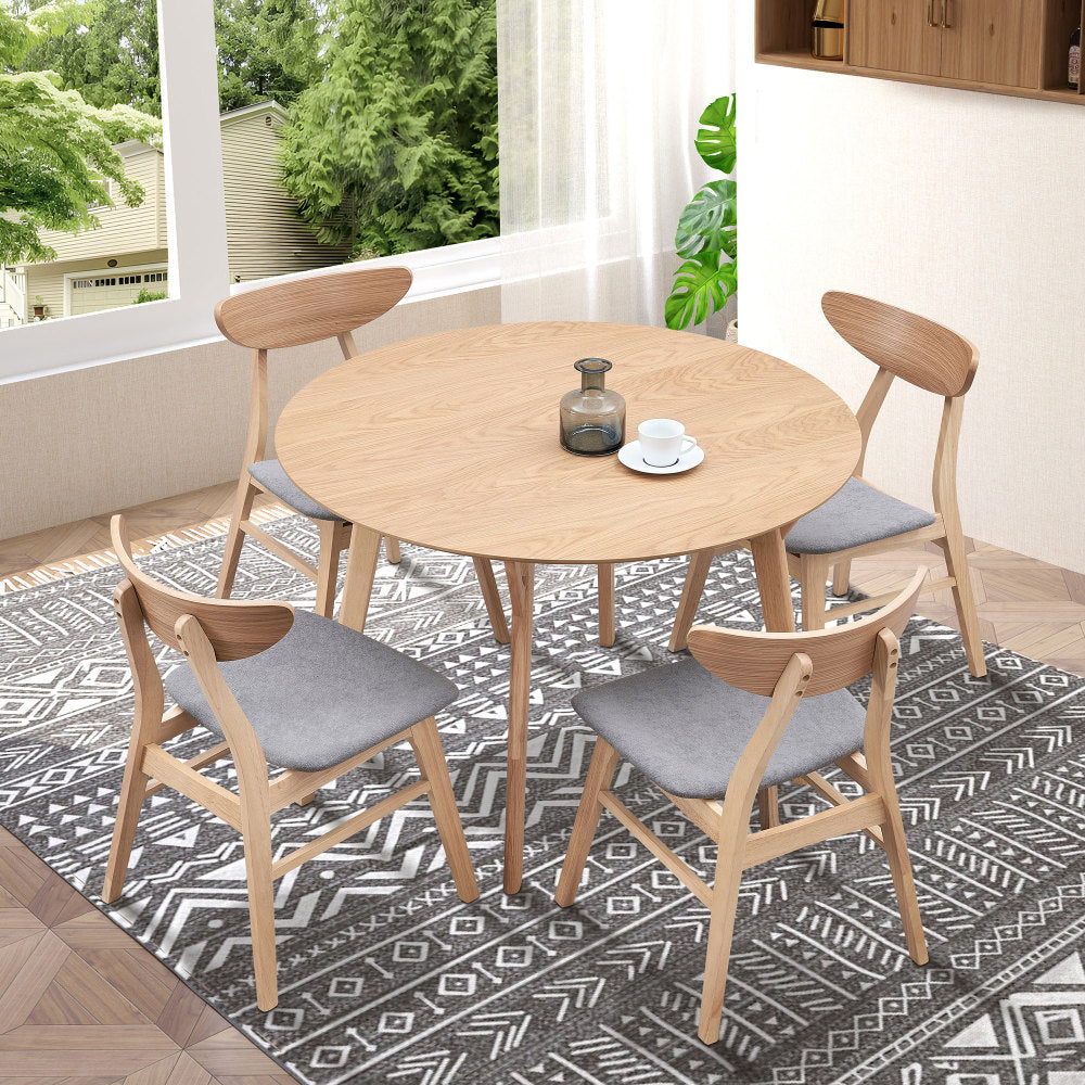 Wooden Dining Chairs Set of 2, Modern Soft Upholstered Kitchen Side Chairs,Wooden Frame Kitchen Chairs for Dining Room,Living Room,Restaurant,Black