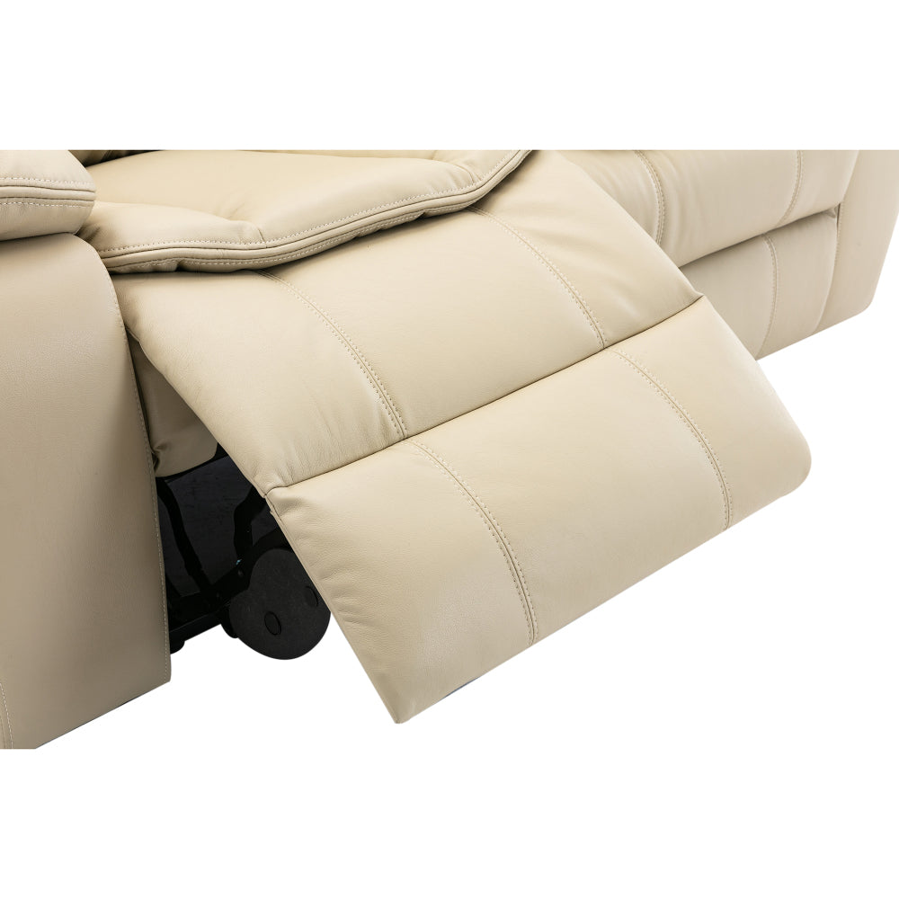 1+2+3 Manual recliner loveseat reclining sofa set, Cream