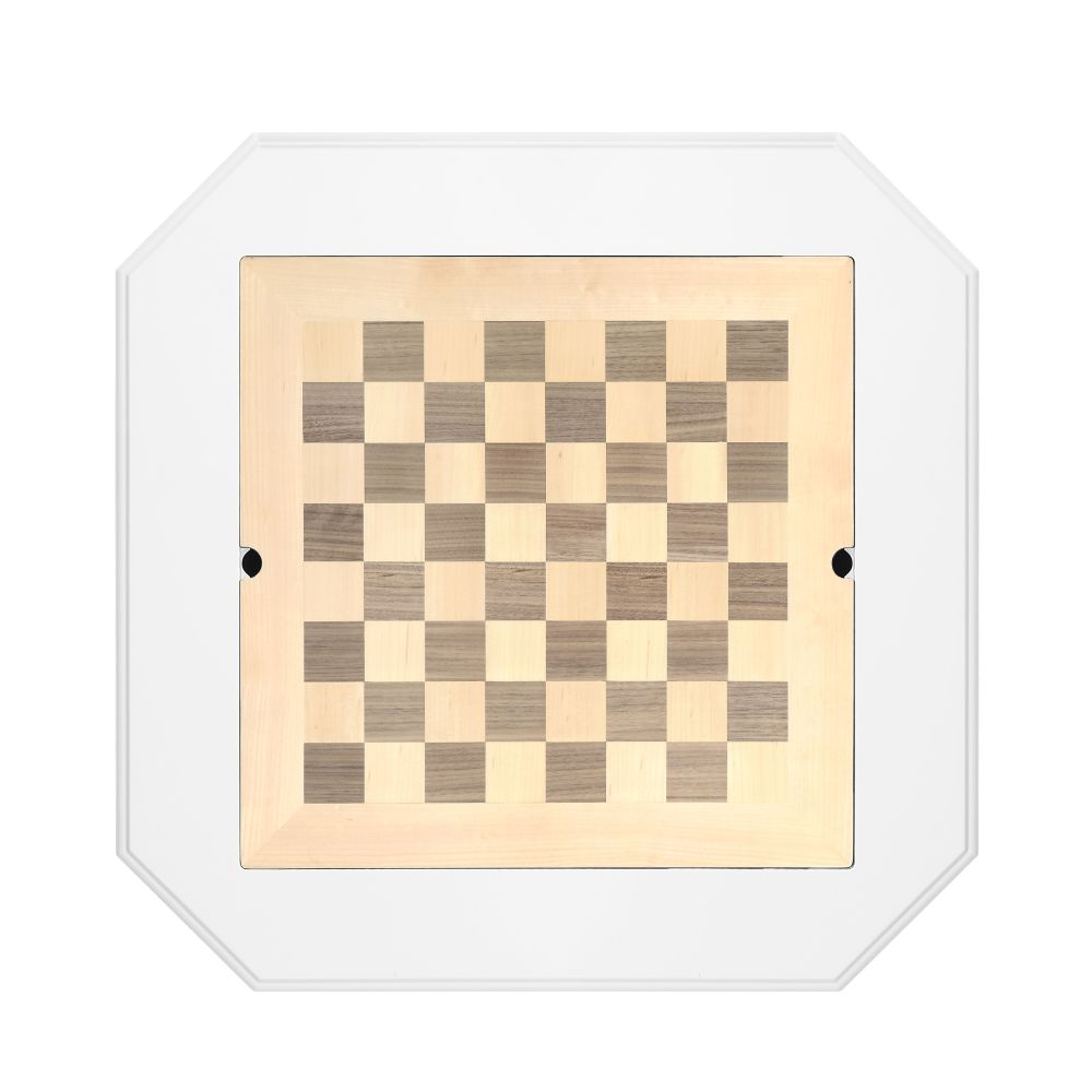 Galini White Finish Game Table