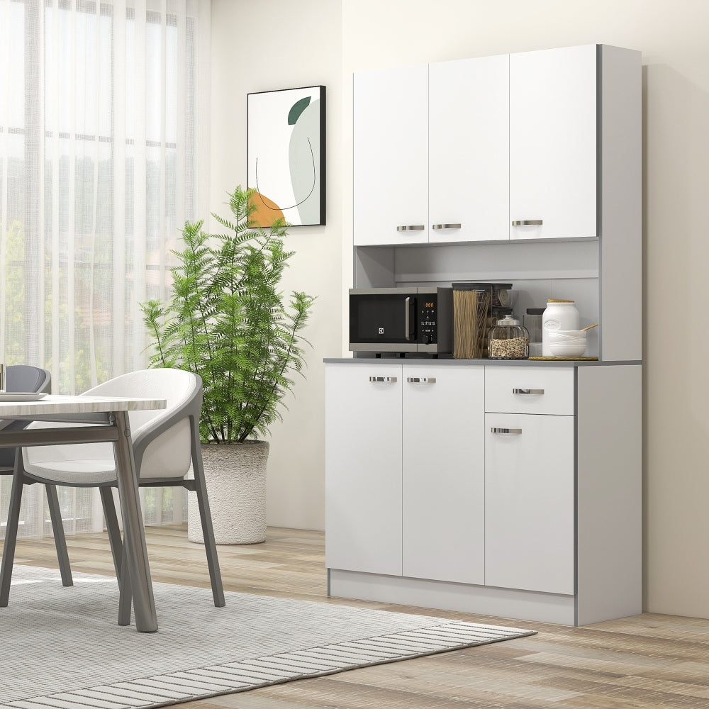 HomCom 71" Modern Freestanding Kitchen Buffet Hutch With Server and Storage