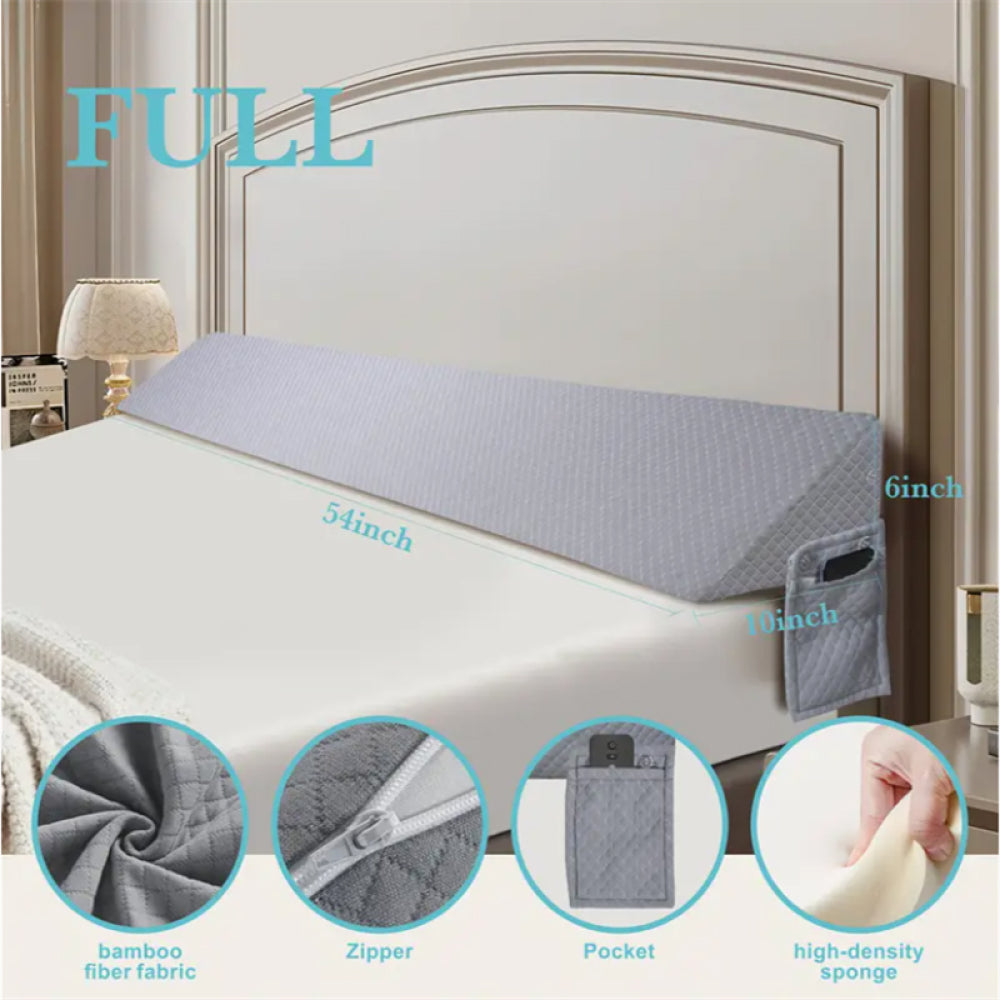 Gray air layer wedge pillow 99*24.5*15cm 250g air layer fabric Two pockets