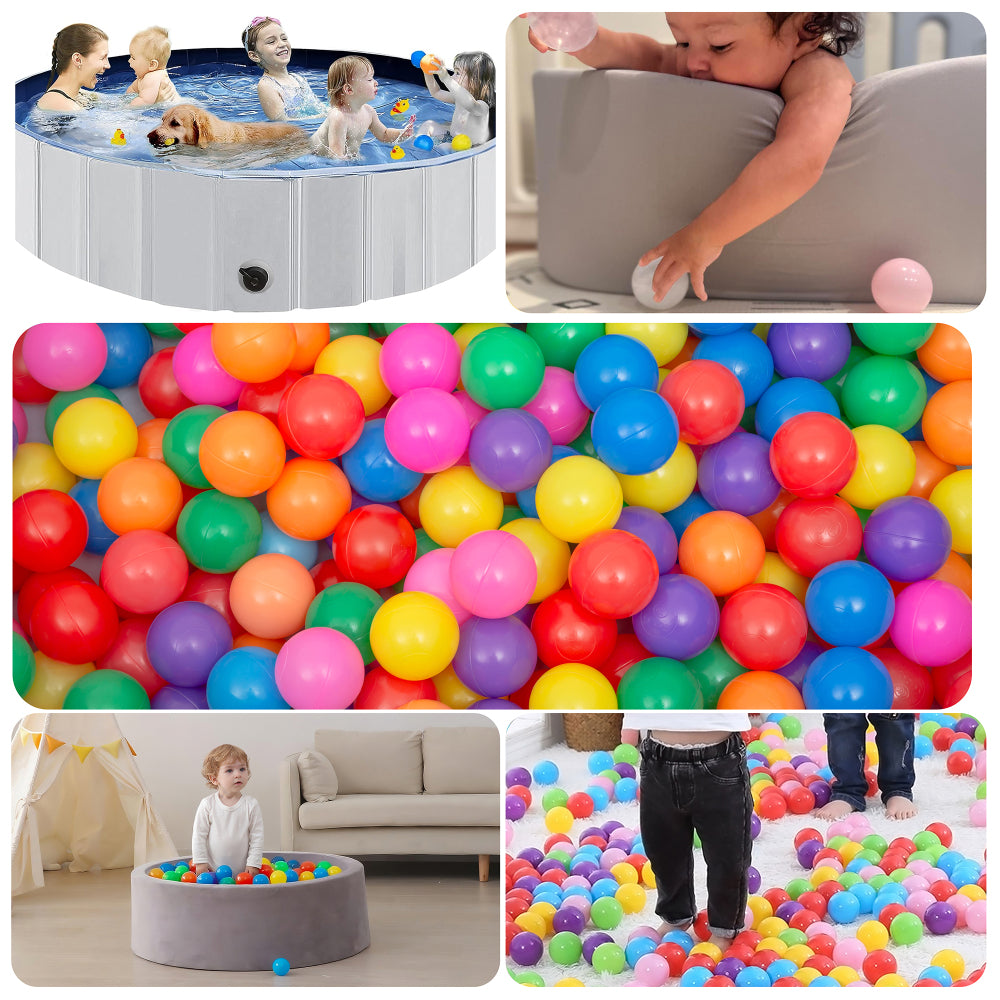 Ball Pit Balls 500 Count for Kids, Colorful Phthalate Free BPA Free Baby Toddler Play Balls for Kids Toddlers - Safe, Crushproof, Lightweight, Durable Spheres-Rainbow