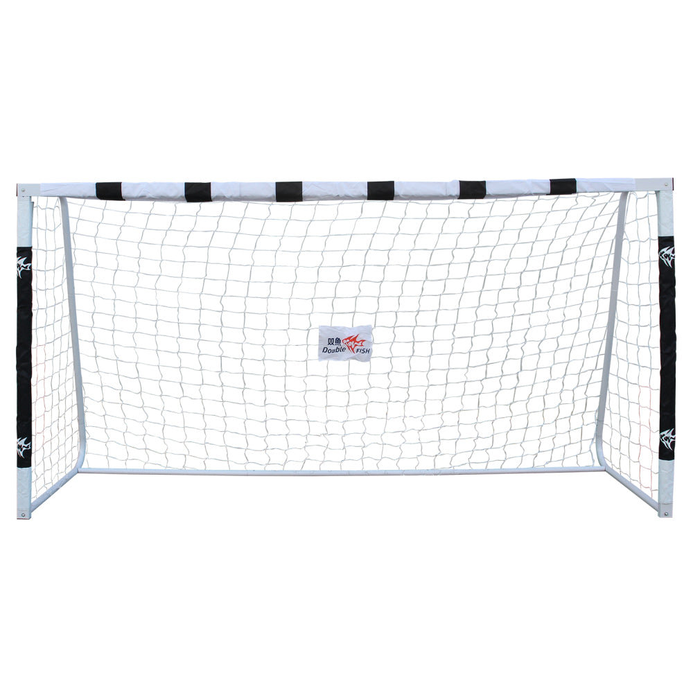DOUBLE FISHLarge Durable 10x5.2ft Backyard Soccer Goal Set Weatherproof UPVC Frame, Heavy-Duty Soccer Nets, Convenient Carry Bag, Sturdy Ground Stakes
