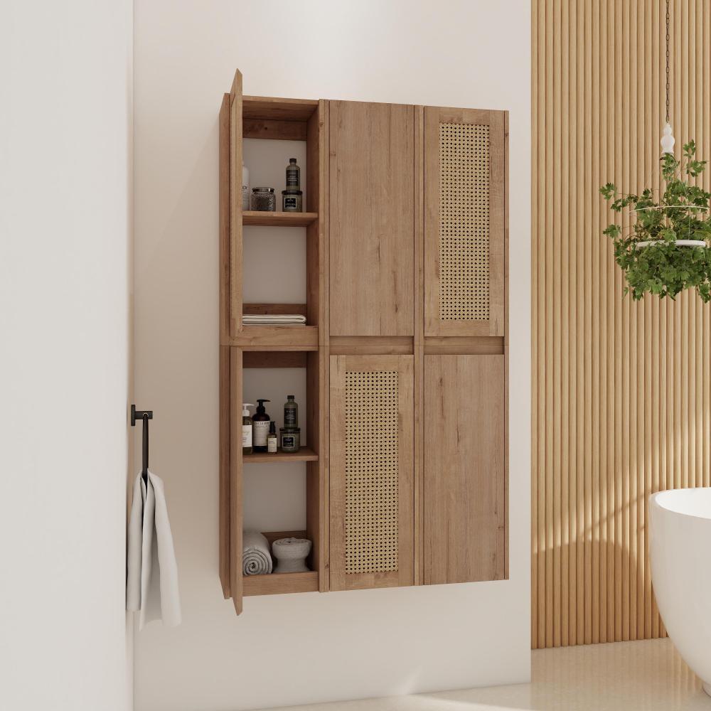 12" Bathroom Side Cabinet,Soft Close Doors,Float Mounting Design,(KD-Packing)